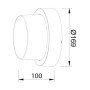 XXLED LED Garten Wandleuchte SUGA-12/RO 12W 4200K - Detailansicht