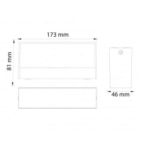 LED Garten Wandleuchte ANDOUSE 9W 4200K Schwarz