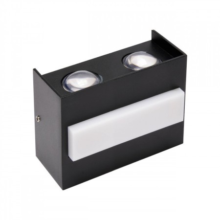 XXLED Led Garten Wandleuchte TWIST-7 7W Schwarz 4200K