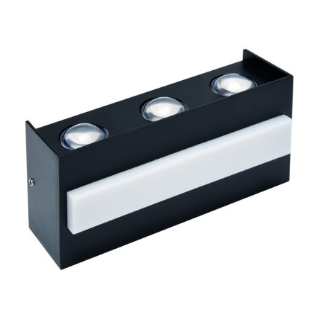XXLED Led Garten Wandleuchte TWIST-12 12W Schwarz 4200K