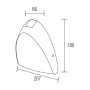 XXLED LED Garten Wandleuchte SEGMENT 24W 4200K, Schwarz - Detailansicht