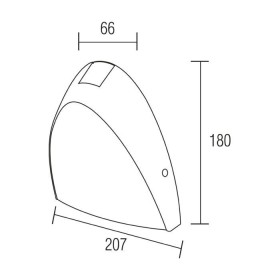 LED Garten Wandleuchte SEGMENT 24W 4200K, Schwarz