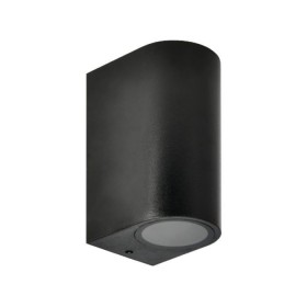 XXLED Led Garten Wandleuchte MAMBA Rund Schwarz 2xGU10