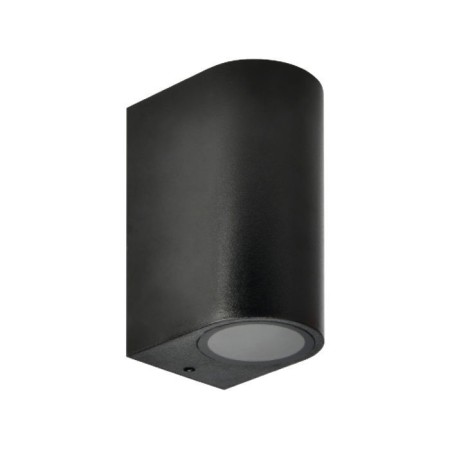 XXLED Led Garten Wandleuchte MAMBA Rund Schwarz 2xGU10