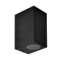 XXLED Led Garten Wandleuchte MAMBA-SQ Quadratisch Schwarz 2xGU10