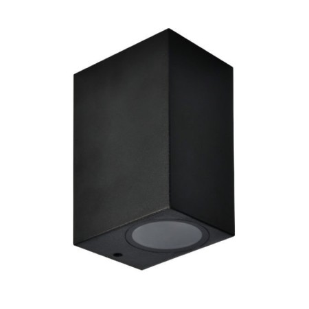 XXLED Led Garten Wandleuchte MAMBA-SQ Quadratisch Schwarz 2xGU10