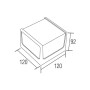 XXLED Lampada da parete giardino a LED CUBE 8W 4200K nero - vista dettagliata