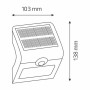 XXLED LED Solar Sicherheitslampe mit PIR-Sensor SIRIUS-1 1W, 4000K, Schwarz - Detailansicht