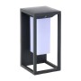XXLED Lampada da parete da giardino solare LED con sensore a microonde SOLARIS-1 2W, 4000K, Nero