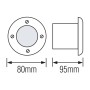 XXLED LED Bodeneinbauleuchte AZUR-3 3W 4000K 85-265V - Detailansicht