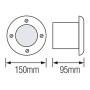 XXLED LED Bodeneinbauleuchte AZUR-9 9W 4000K 85-265V - Detailansicht