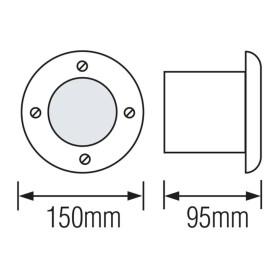 LED Bodeneinbauleuchte AZUR-9 9W 4000K 85-265V