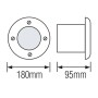 XXLED Lampada da incasso a pavimento LED AZUR-18 18W 4000K 85-265V - vista dettagliata