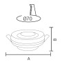 XXLED Downlight-Armatur AZER-3 GU10 Max. 10W Rund Gold - technische Ansicht