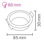 XXLED Downlight-Armatur für Modul-9 und Modul-G, RECESSED-R GU10 Max. 10W Rund Weiss - Detailansicht