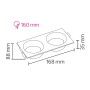 XXLED Downlight-Armatur für Modul-9 und Modul-G, RECESSED-SQ2 GU10 Max. 10W Quadratisch Schwarz - Detailansicht