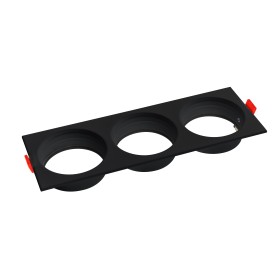 XXLED Downlight-Armatur für Modul-9 und Modul-G, RECESSED-SQ3 GU10 Max. 10W Quadratisch Schwarz