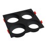 XXLED Downlight-Armatur für Modul-9 und Modul-G, RECESSED-SQ4 GU10 Max. 10W Quadratisch Schwarz