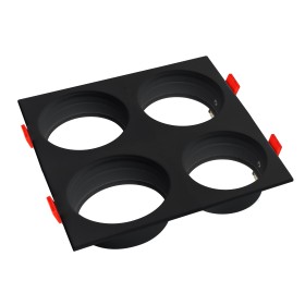 XXLED Downlight-Armatur für Modul-9 und Modul-G, RECESSED-SQ4 GU10 Max. 10W Quadratisch Schwarz