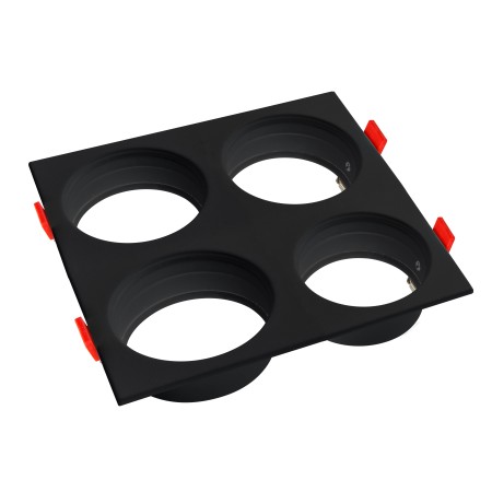 XXLED Downlight-Armatur für Modul-9 und Modul-G, RECESSED-SQ4 GU10 Max. 10W Quadratisch Schwarz
