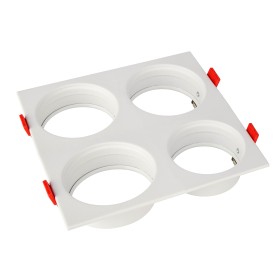 XXLED Downlight-Armatur für Modul-9 und Modul-G, RECESSED-SQ4 GU10 Max. 10W Quadratisch Weiss