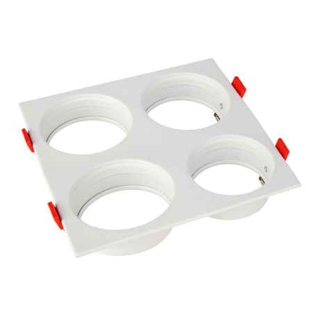 XXLED Downlight-Armatur für Modul-9 und Modul-G, RECESSED-SQ4 GU10 Max. 10W Quadratisch Weiss