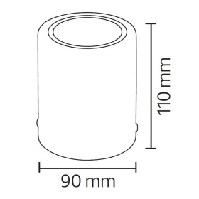 Downlight-Armatura per Modul-9 e Modul-G, SURFACE-R GU10 Max. 10W Rotondo Bianco