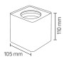 XXLED Downlight-Armatur für Modul-9 und Modul-G, SURFACE-SQ1 GU10 Max. 10W Quadratisch Weiss - Detailansicht