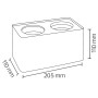 XXLED Downlight-Armatur für Modul-9 und Modul-G, SURFACE-SQ2 GU10 Max. 10W Quadratisch Weiss - Detailansicht