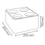 XXLED Downlight-Armatur für Modul-9 und Modul-G, SURFACE-SQ4 GU10 Max. 10W Quadratisch Weiss - Detailansicht