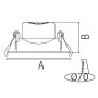 XXLED LED Einbaustrahler AMARA 6W 6400K Weiss - technische Ansicht