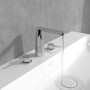 Robinet de lavabo à trois trous Villeroy & Boch Conum avec bonde à tirette - vue technique
