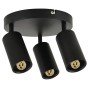 XXLED Proiettore a incasso LED JOKER-4 3xGU10 girevole a 360°, regolabile a 90° Nero rotondo