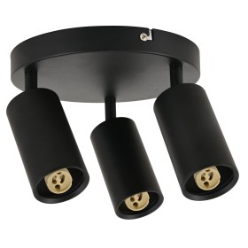 XXLED LED Aufbaustrahler JOKER-4 3xGU10 360° drehbar, 90° verstellbar Schwarz rund