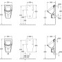 Villeroy & Boch Architectura Urinoir à aspiration, arrivée cachée