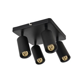 XXLED LED Aufbaustrahler JOKER-6 4xGU10 360° drehbar, 90° verstellbar Schwarz quadratisch