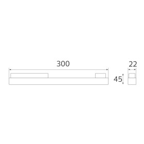Lampada a binario magnetica a LED MAGNET-LM1 12W 30cm Nero