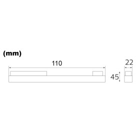 Lampada a binario LED con punto magnetico MAGNET-LL1 6W 11cm Nero