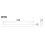 XXLED LED Magnetpunkt Schienenleuchte MAGNET-LL3 18W 33cm Schwarz - Detailansicht