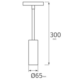 Sospensione a binario magnetico LED MAGNET-P1 30W 20cm-Ø80 Nero