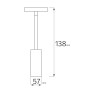 XXLED LED Magnet-Schienenstrahler MAGNET-T1 20W 13,5cm-Ø57 Schwarz - Detailansicht