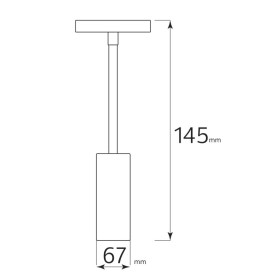 Proiettore a binario magnetico a LED MAGNET-T2 30W 14,5cm-Ø67 Nero