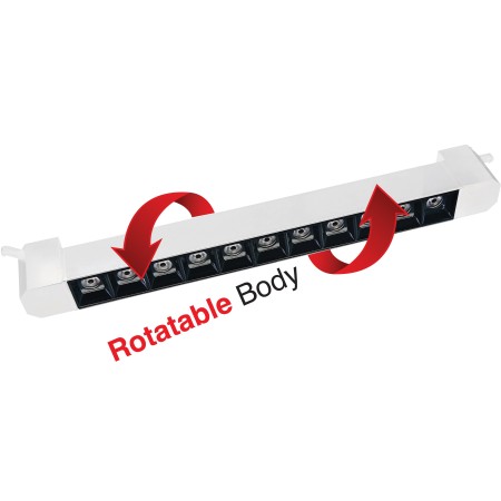 XXLED LED Schienen-Linearleuchte PARMA-20 20W 4200K Weiss Drehbarer Korpus