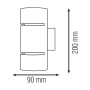 XXLED LED Dekorative Wandleuchte MAESTRO 10W 4200K Schwarz - technische Ansicht
