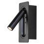 XXLED LED-Wand-Einbauleuchte BELEK 3W schwarz, 90° schwenkbar