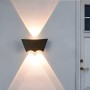 XXLED Lampada da parete da giardino LED BAT-6 6W 4200K Nero IP54 - vista dettagliata