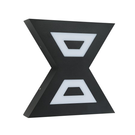 XXLED Lampada da parete da giardino a LED METROPOL-12 12W 4200K Nero IP54