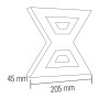 XXLED Lampada da parete da giardino a LED METROPOL-12 12W 4200K Nero IP54 - vista tecnica