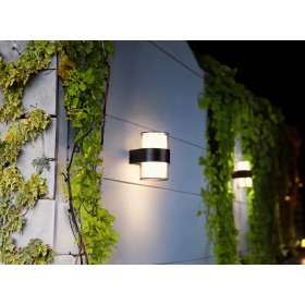 Applique Murale LED de Jardin KING-10/R 10W 4200K Noir IP54 Rond
