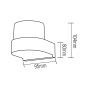 XXLED LED Garten Wandleuchte KING-5/S 5W 4200K Schwarz IP54 Quadratisch - Detailansicht